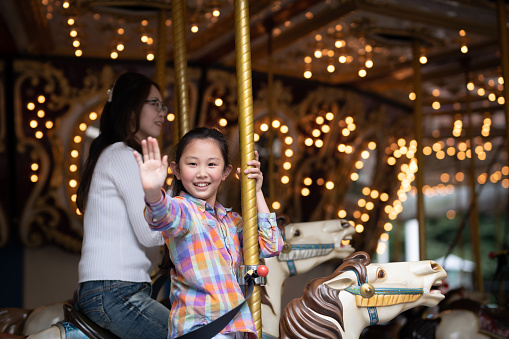 mother and daughter enjoying leisure