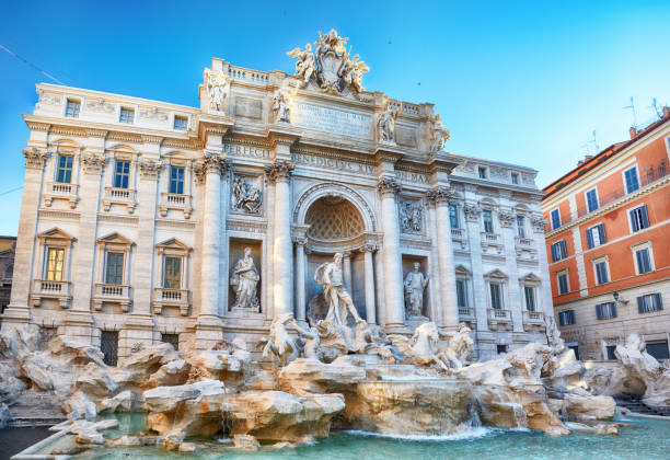 istock Trevi fountain at sunrise, Rome 1435612078