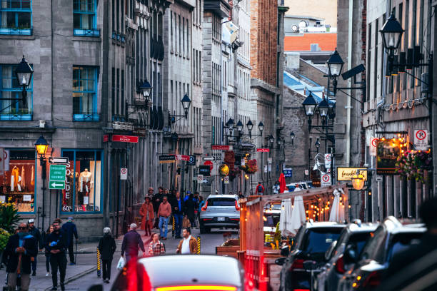 istock Old Montreal evening traffic 1435616130