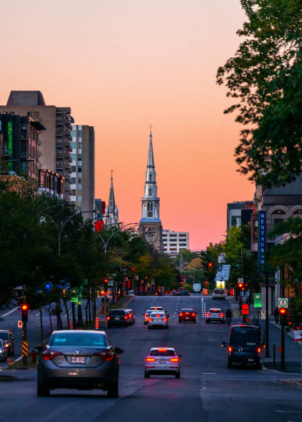 istock Montreal downtown evening traffic 1435616181