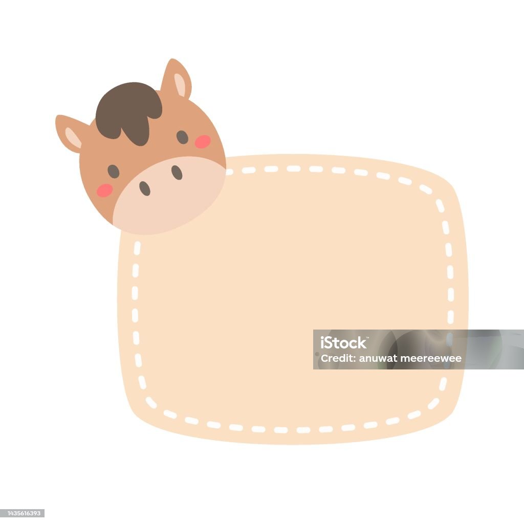 Text Frame Animals Cute Wild Animal Cartoon Text Frame For Decorating Schedule Notebook ...