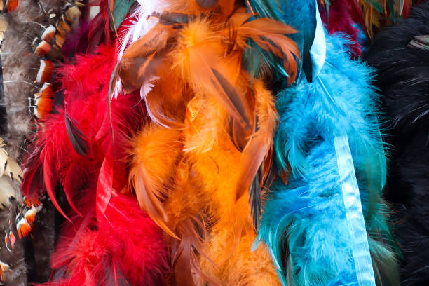 istock Samples of cloth and fabrics in different colors found at a fabrics market 1435618028