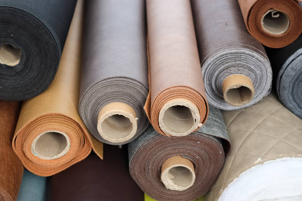 istock Samples of cloth and fabrics in different colors found at a fabrics market 1435618178