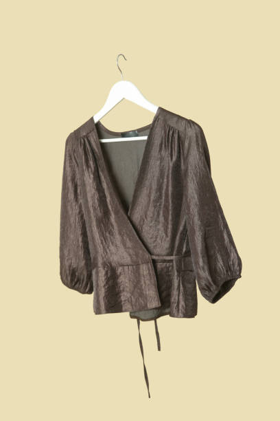 istock Studio shot of floating silk elegant wrap blouse 1435631300