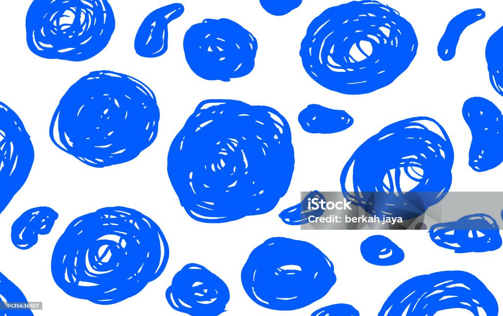 Bentuk Bulat Biru Abstrak Dalam Gaya Pola Untuk Latar Belakang