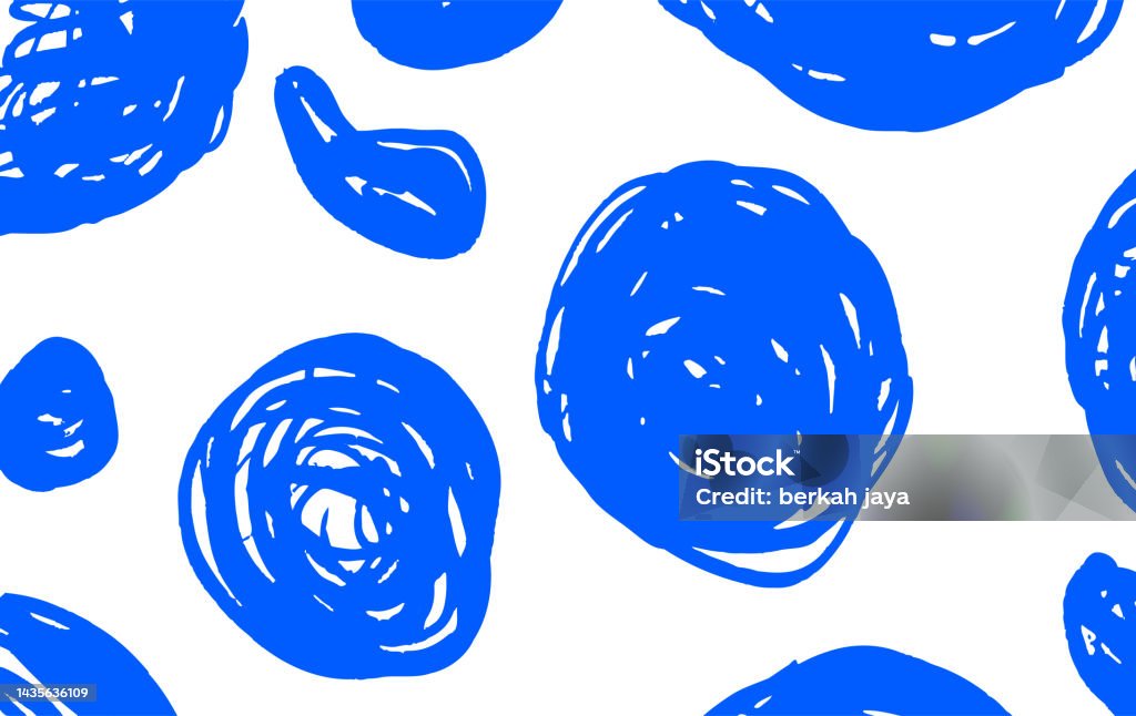 Abstract Blue Round Shape In Pattern Style For Background Stock