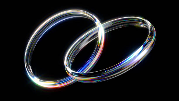 istock Pair of glass rings 1435636482