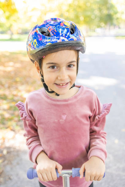 istock A girl with a scooter 1435637213