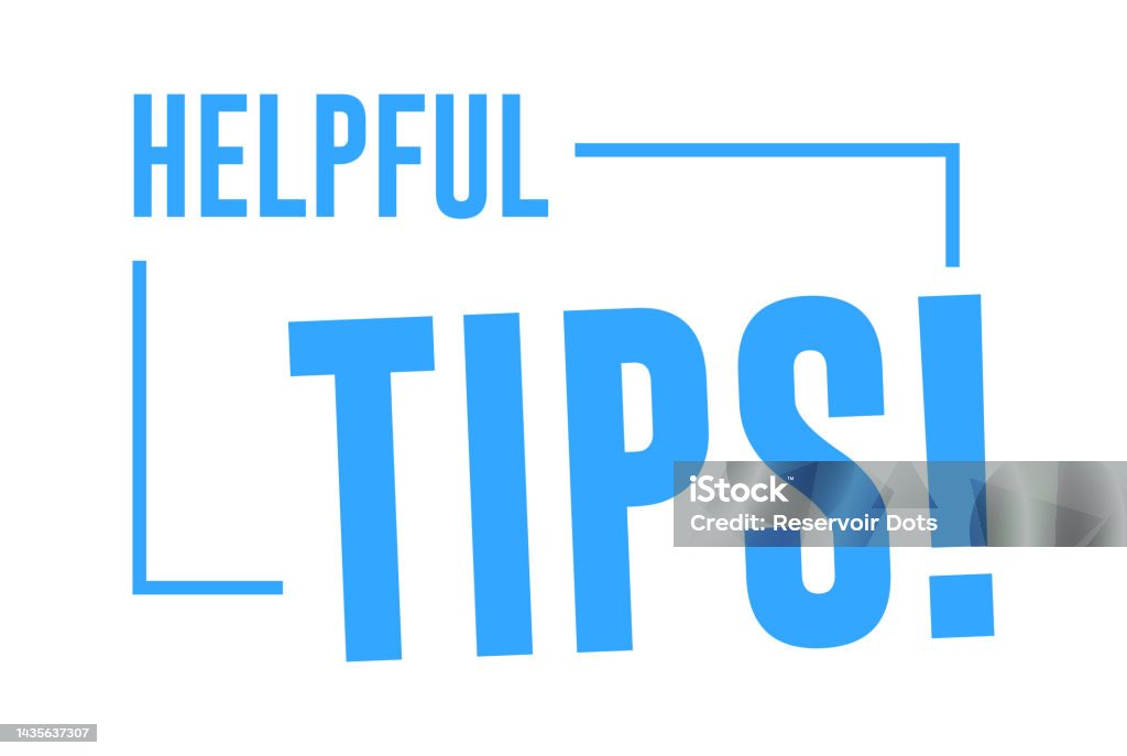 Helpful Tips Design Vector Label Stock Illustration - Download Image ...