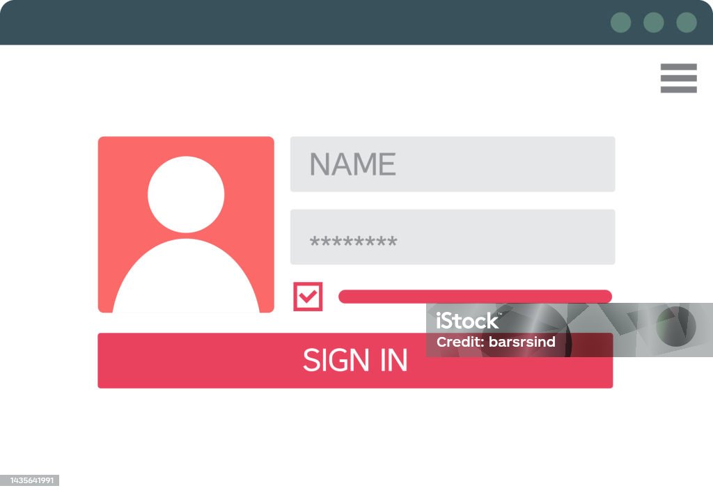 Ux Sign In Login Form Ui Ux Web Design Template Stock Illustration - Download ...