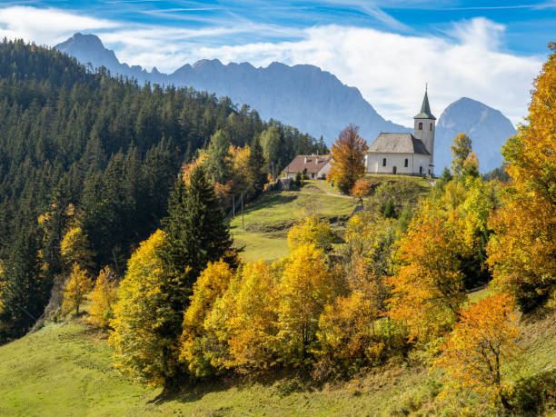 istock Panoramic road in Kamnik Alps, Slovenia 1435645268