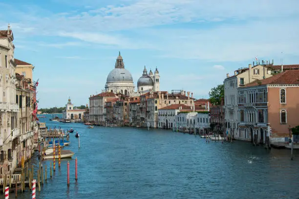 Church of Santa Maria della Salute, buildings on the Grand Canal, city of Venice, Italy, Europe