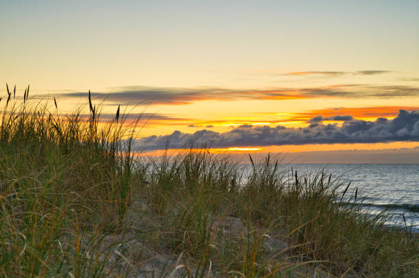 istock Sunset View from dune top over North Sea in Denmark 1435656444