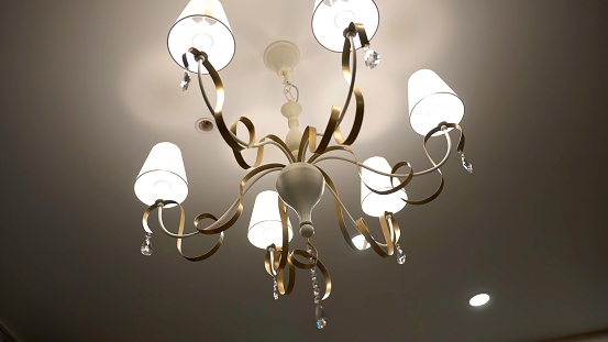 Light chandelier close-up