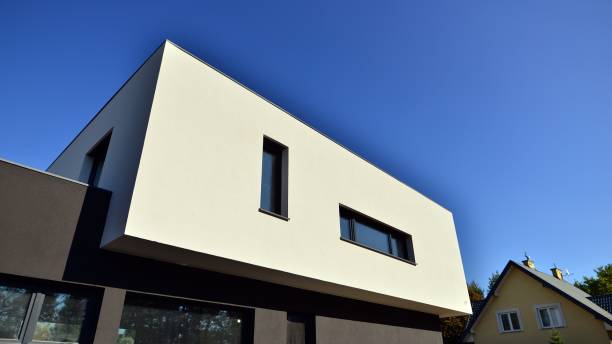 istock New single family house in a new development area. 1435669441