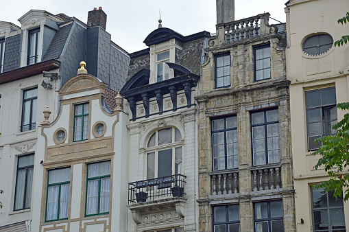 Typical Haussmann architectural building in Paris, France.