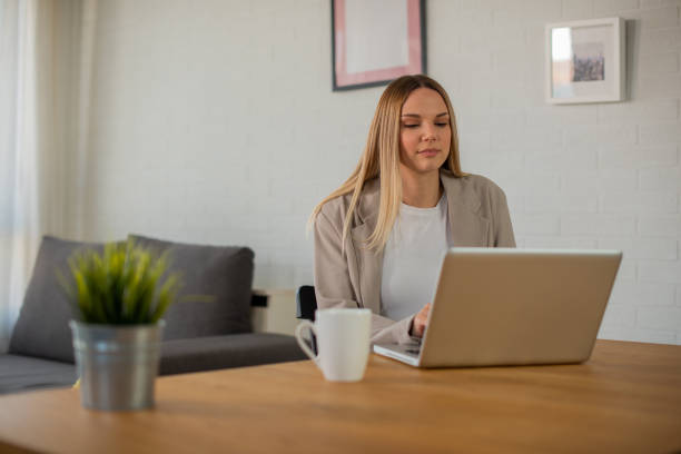 istock Woman working from home 1435678488