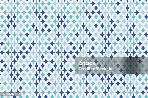 istock Blue diamond background of the oriental traditional pattern 1435687322