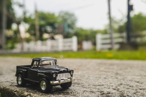 istock Mini black truck on nature background 1435687775
