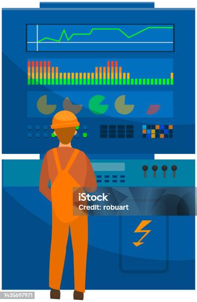 Factory Workers Control Technologies Equipment Engineers Operators Work ...