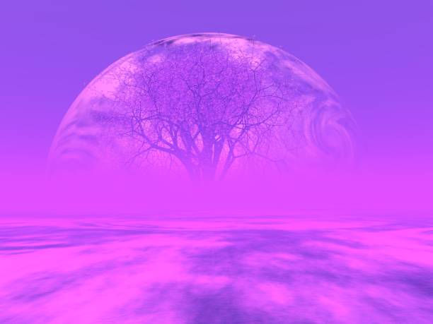 istock Fantastic landscape of Sphere and Tree 1435701386