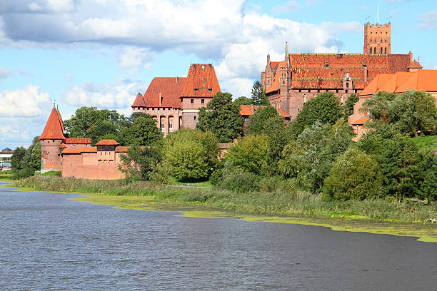 Malbork, New Malbork castle in Pomerania region of Poland. UNESCO World Heritage Site. Teutonic Knights' fortress also known as Marienburg. malbork photos stock pictures, royalty-free photos & images