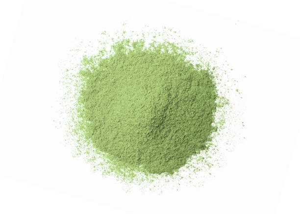 istock Green powder isolated on white 1435728342