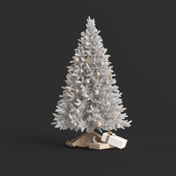 istock 3d illustration of decoration pine tree christmas isolated on white background 1435730762