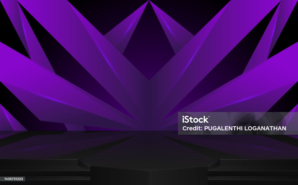 Abstract Vector Stage Award Stage Platform With Abstract Geometric Shapes Backdrop Stock ...