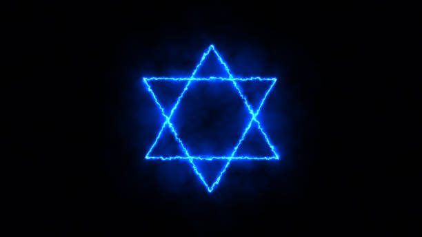 istock Blue Star of David symbol 1435751335