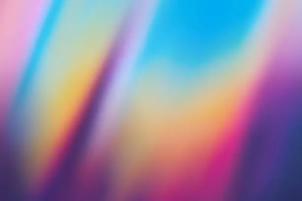 Soft gradient background with Smooth Blurred holographic iridescent colors.