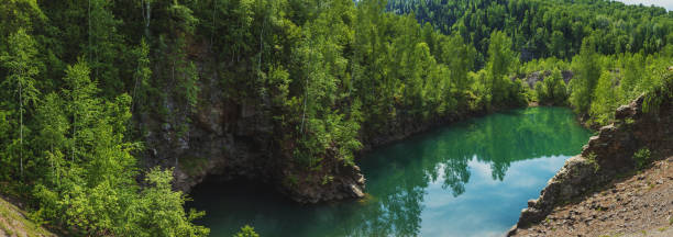 istock A beautiful mountain lake in a green coniferous forest. 1435761610