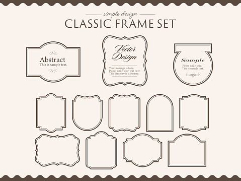 Classic frame set of geometric shapes