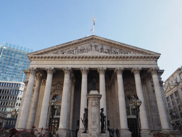 Royal Exchange in London stock photo