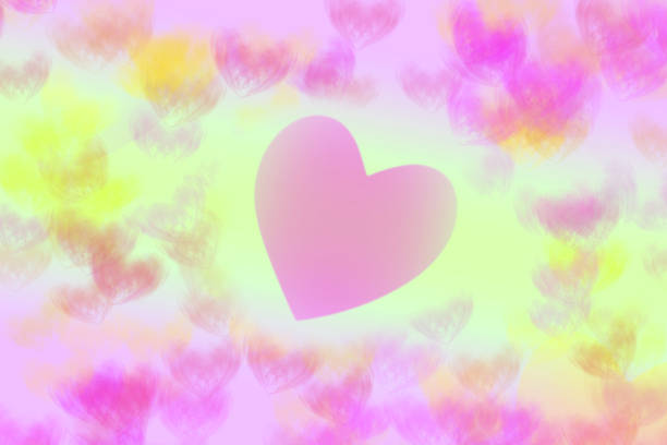 Abstract colorful heart isolated on white background