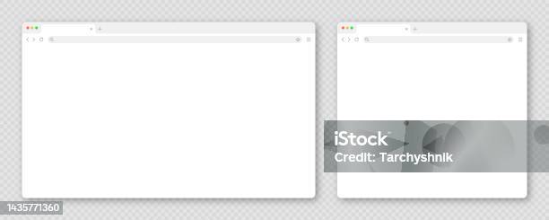 Computer Tab Empty Blank Web Browser Window With Tab Toolbar And Search Field Modern ...