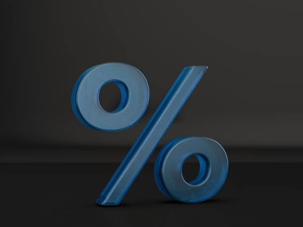istock Glass percentage symbol 1435772591