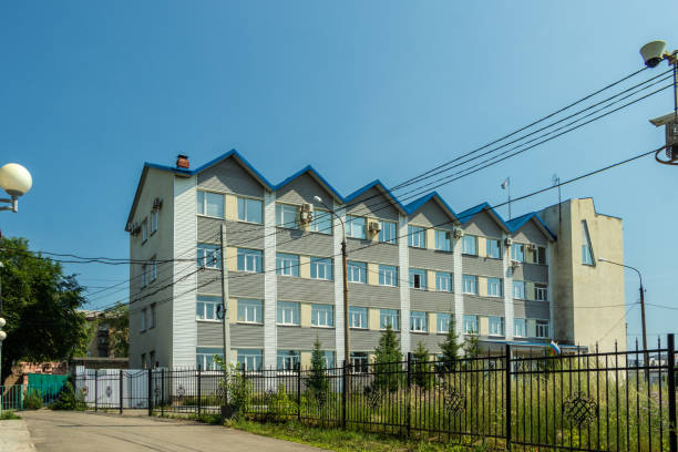 istock Residential four-story building against a cloudless sky. 1435773290
