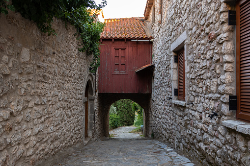 Karytaina village alley in Arcadia, Greece
