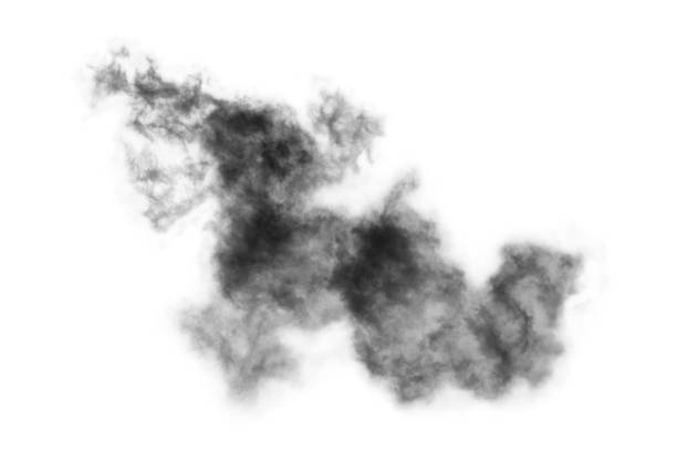 istock Textured Smoke,Abstract black,isolated on white background 1435778947