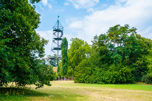 Germany, Stuttgart city killesberg urban park killesbergturm tower beautiful nature landscape tourism spot green scenery