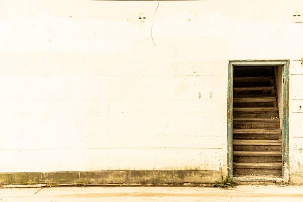 istock Stone stairs inside an open door 1435781481