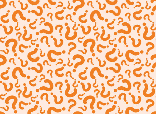 seamless pattern from of question marks. - questions stock illustrations