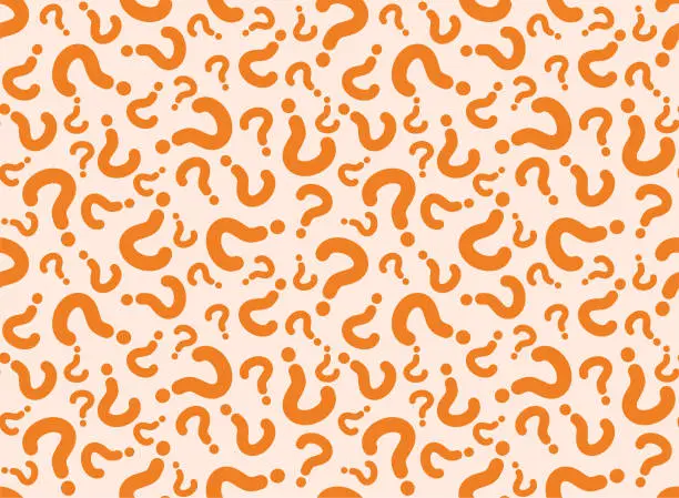 Vector illustration of Seamless pattern from of question marks.