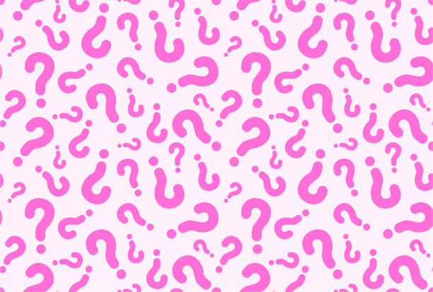 ilustrações de stock, clip art, desenhos animados e ícones de seamless pattern from of question marks. - exclamation point vector white black