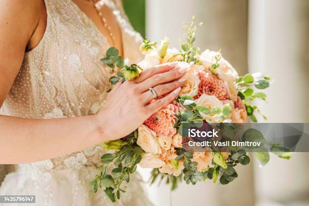 What A Beautiful Wedding Bouquet Stock Photo - Download Image Now - Adult, Adults Only, Arrangement