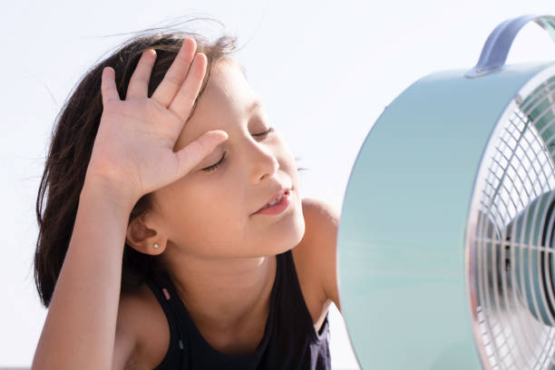istock Little child during summer heat looking for refreshment 1435825601