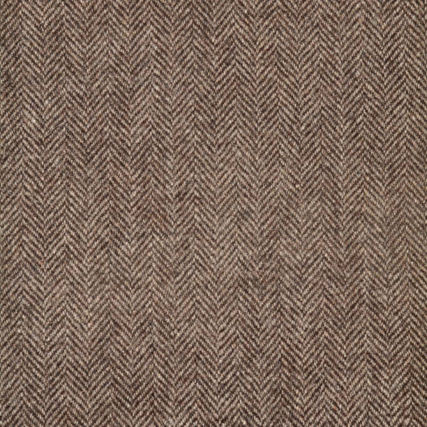 Luxury Brown Herringbone Tweed Fabric Texture
