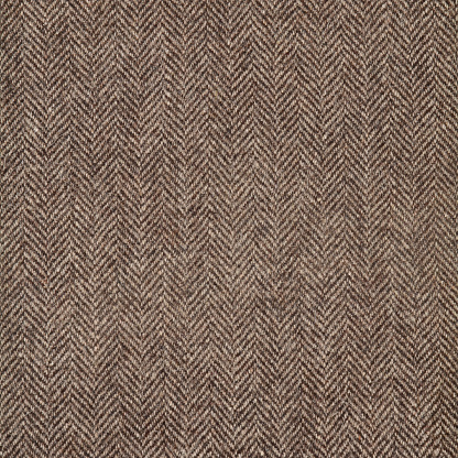 Herringbone tweed fabric in brawn color
