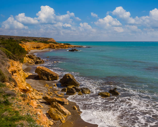 istock emerald sea cliff at hot summer day 1435833540